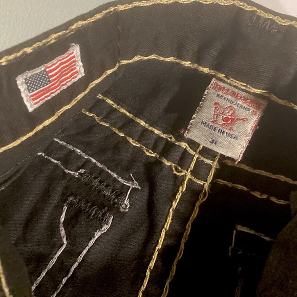 Rare! ๐บ๐ธ Body Rinse Black Ricky Super T True Religion size 31x33 unaltered! ๐ฅ - Picture 6 of 10